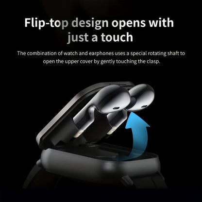 Smart Watch and TWS Earbuds Combo with Integrated Charging Case and Ten Metal Strap Selections