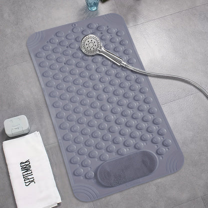 Non-Slip Bath Mat with Massage Texture Extra Large Shower Tub Mat Anti-Slip Bathtub Mat