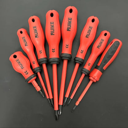 Eight-Piece Magnetic Tip Screwdriver Set with Four Slotted and Four Phillips Tools in Multiple Shaft Lengths