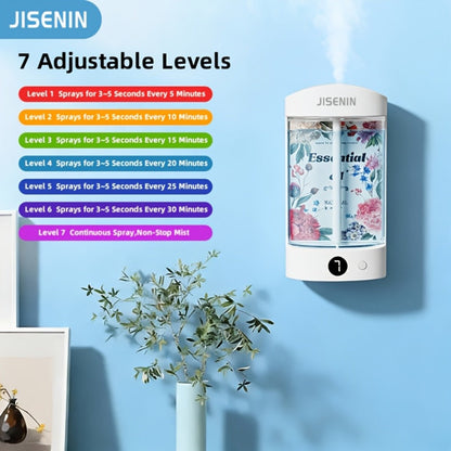 Mini Aroma Diffuser & Humidifier 2-in-1 Portable USB Rechargeable, 7-Level Timer, Silent Operation