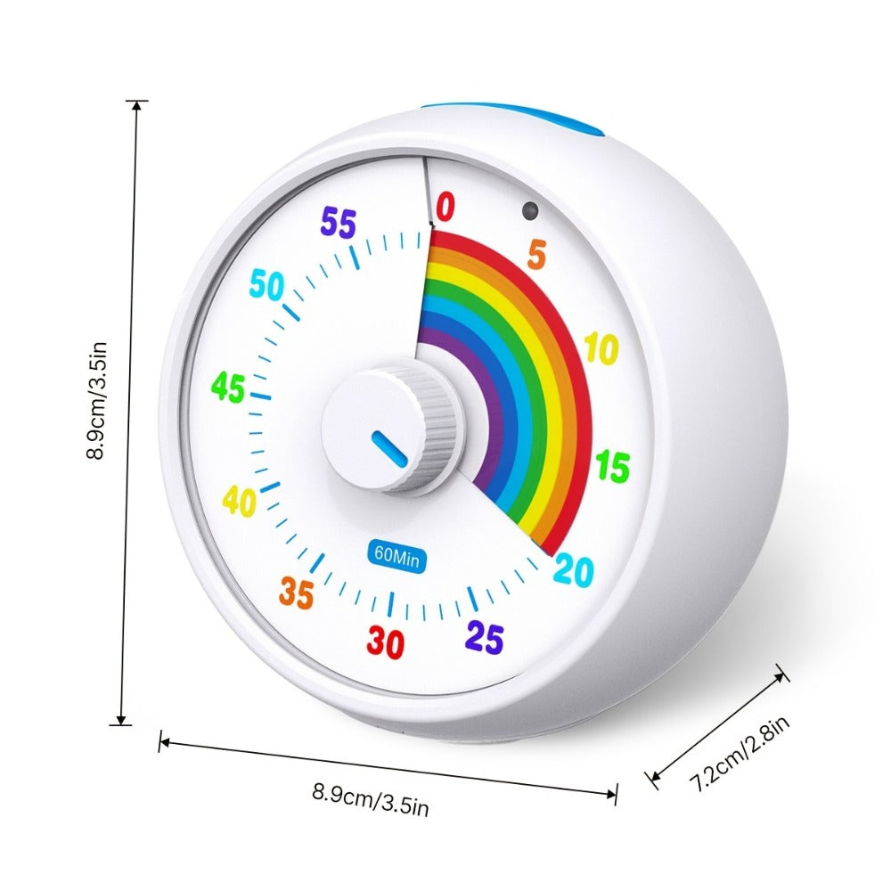 Visual Countdown Timer 60 Minute – Silent Operation Time Management Clock for Classroom, Office, Kitchen & Desktop, Multiple Colors Available