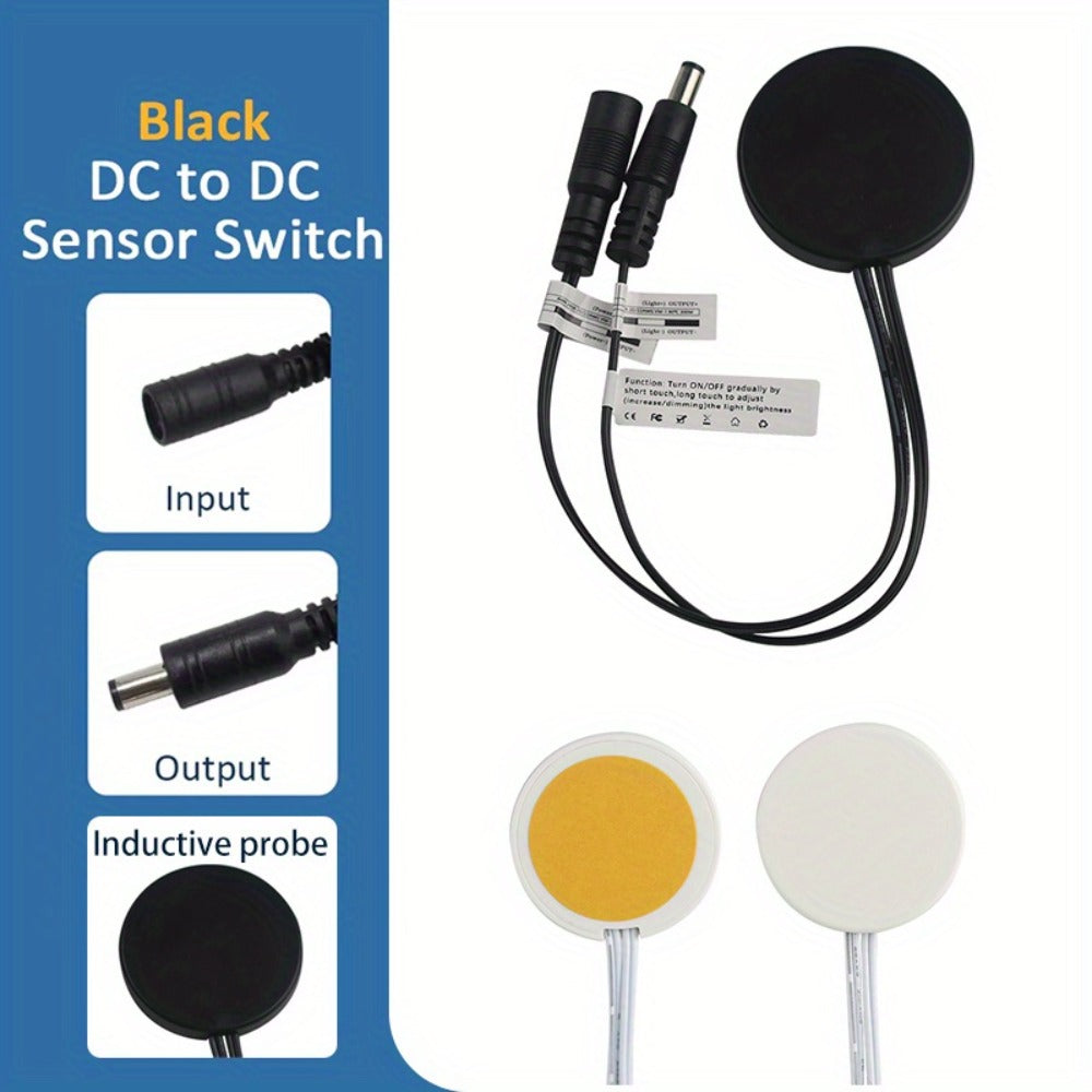 Hidden Touch Sensor LED Dimmer Switch DC 5-24V, Capacitive Touch Dimming Switch for LED Light Strip