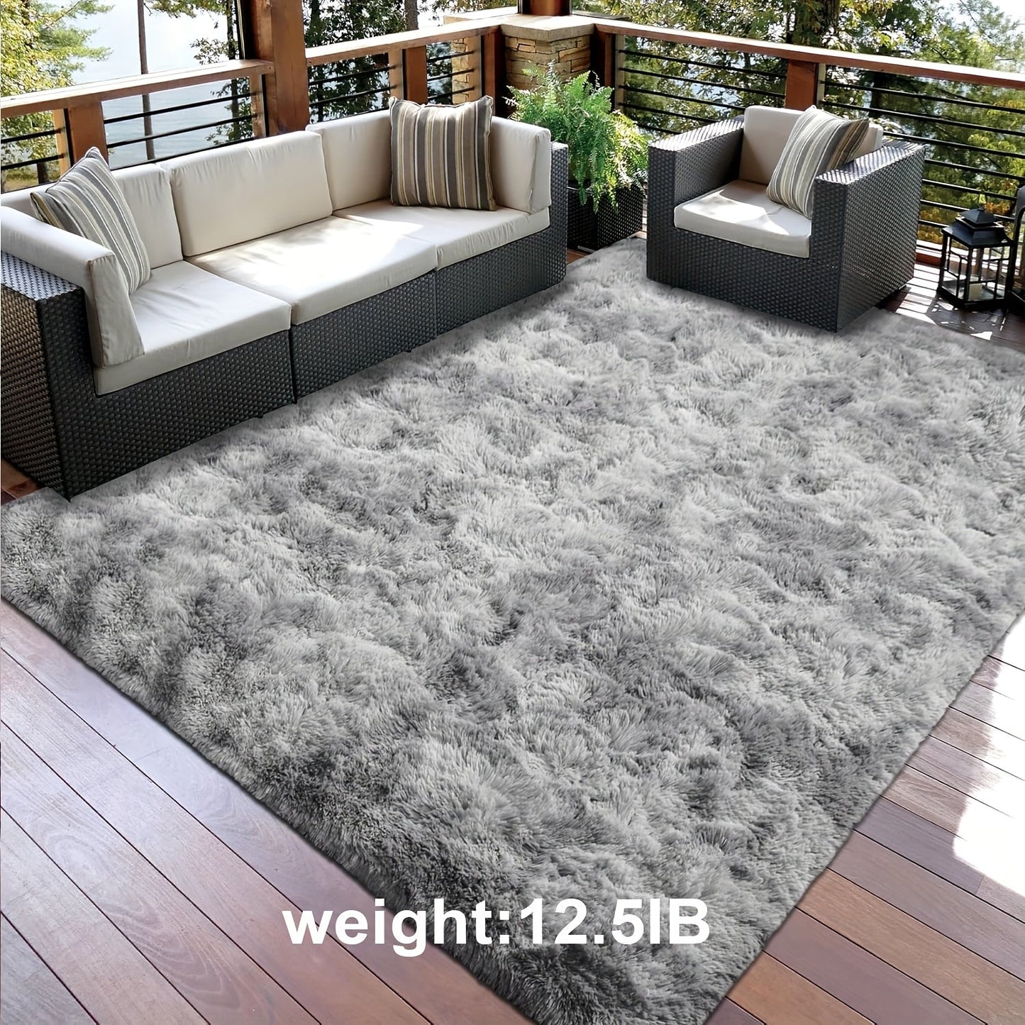 Fluffy Indoor Area Rug in Five Colors and Six Size Options for Living Room, Bedroom, Kitchen or Bathroom