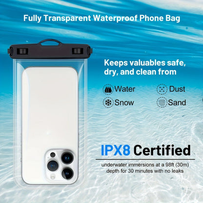 Glossy Waterproof Phone Pouch 2 Pack for iPhone 16 15 14 Pro Max Samsung S24 S23 – Swim Beach Boating Underwater Dry Case Bag with Secure Seal