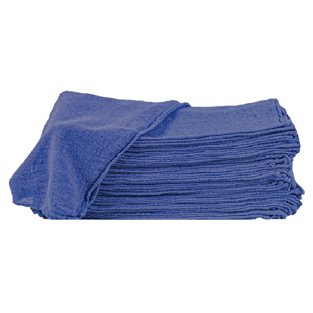 Cotton Shop Rags in 12 x 14-Inch Size, Red, White or Navy Blue with 50 to 500-Piece Pack Options