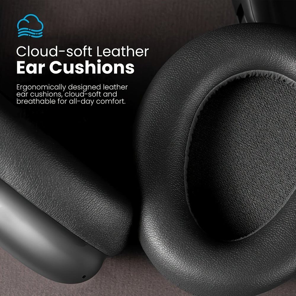 Foldable ANC Over-Ear Headphones with Bluetooth 5.4, Built-In Microphone and Three Color Options for Travel