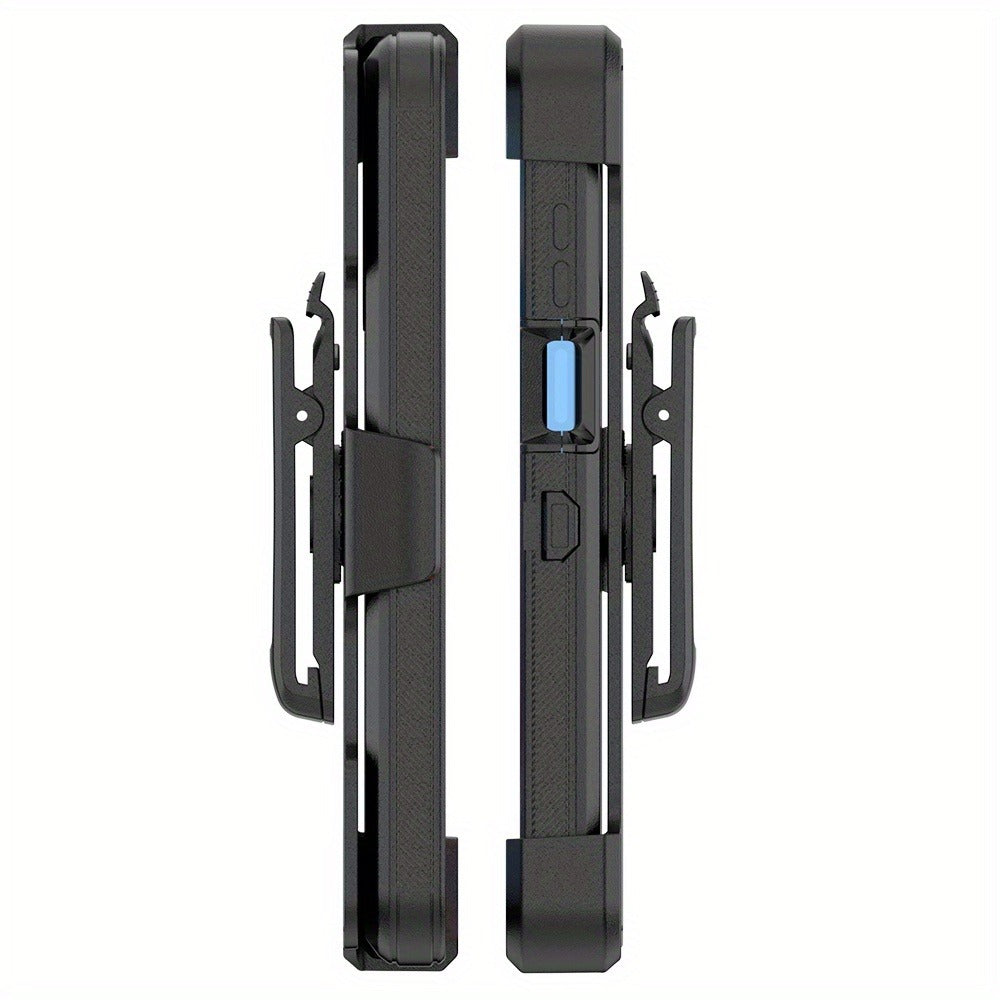 Phone Case Multi-Layer PC and TPU Cover with Belt Clip Holster and Kickstand for Moto G Play 2024