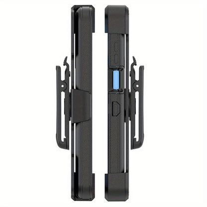 Phone Case Multi-Layer PC and TPU Cover with Belt Clip Holster and Kickstand for Moto G Play 2024