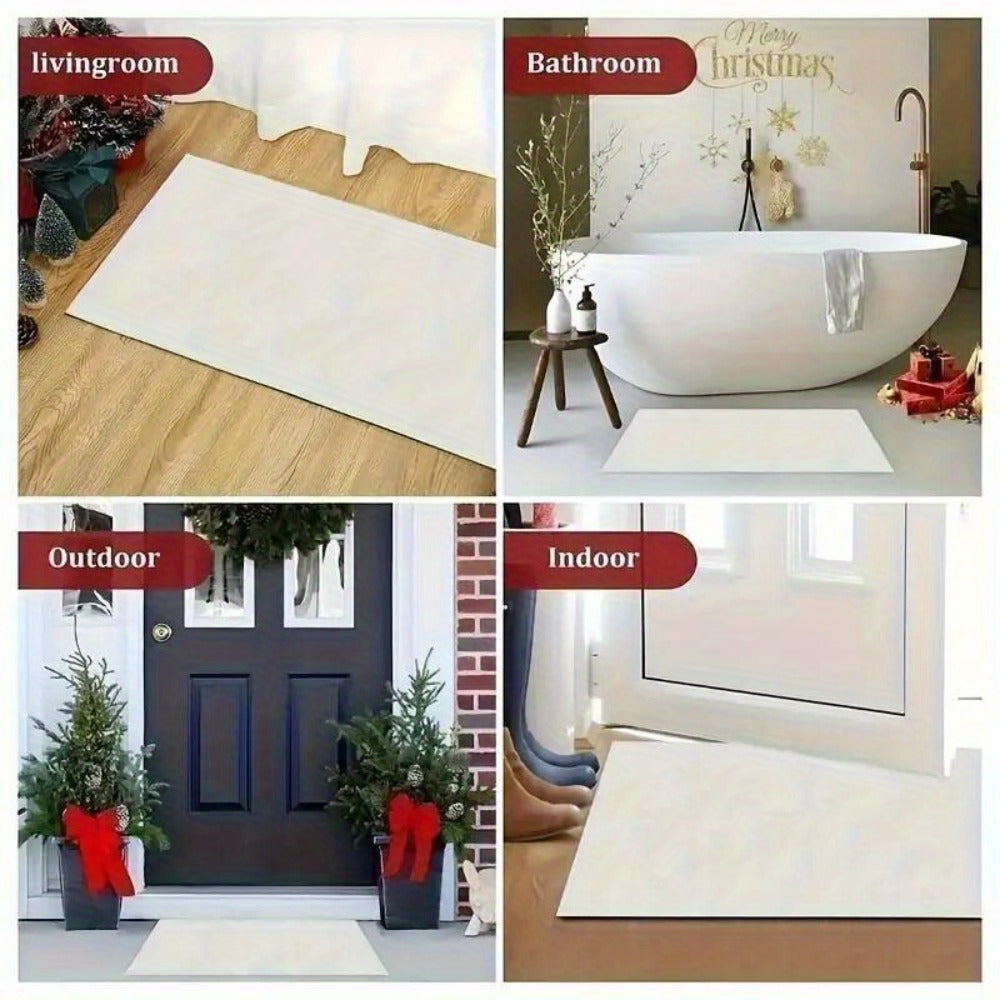 Beach Turtle Door Mat with Coastal Ocean Print in Color1 and 30-by-18-Inch Checkout Configuration