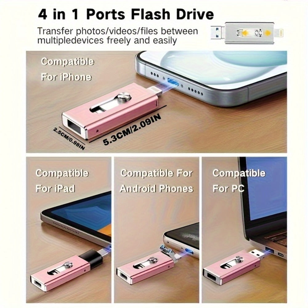 64GB Metal USB Flash Drive High Speed Aluminum Alloy Compact Memory Stick Plug and Play for iPhone iPad Android Mac Windows PC Study Work Travel – Black Gold Premium Design