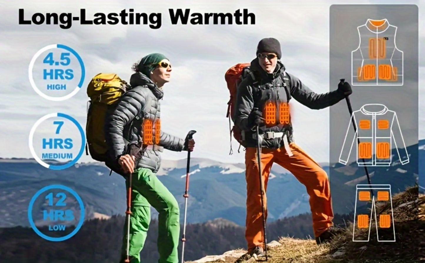 Power Bank 20000mAh 5V/3A for Heated Clothing with Dual USB Output and USB-C/Micro Input for Winter Wear