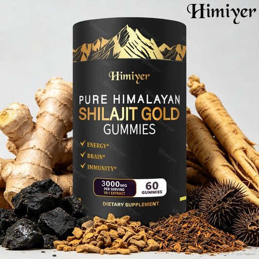 Shilajit Supplement 3000mg with Ginger, Ginseng & Ashwagandha — Pure Fulvic Acid & Multi-Mineral Phytonutrient Formula for Energy, Vitality, Strength & Whole-Body Wellness | 1-3 Bottle Options