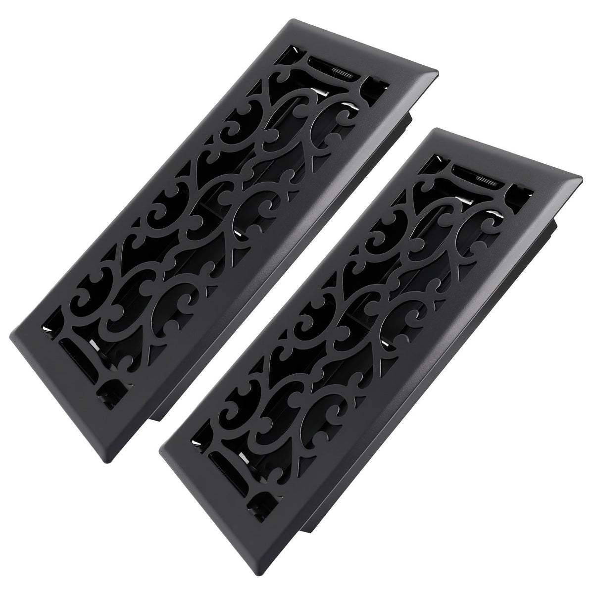 Floor Vent Register Cover 4x10 Inch Walkable Steel Decorative Air Vent Grille Adjustable for Entryways, Bedrooms and Living Spaces