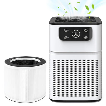 Air Purifier with Compact White or Black Body, Aroma Function and Quiet Sleep Mode for Small Rooms