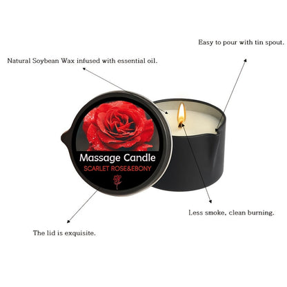 Black-Tin Massage Candle with Scent and Pack-Count Options for Spa, Pedicure and Body-Oil Use