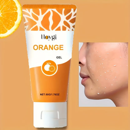Orange-Label Facial Exfoliating Gel, Single 50g Tube with Clear Essence Checkout Label and Flip-Top Cap