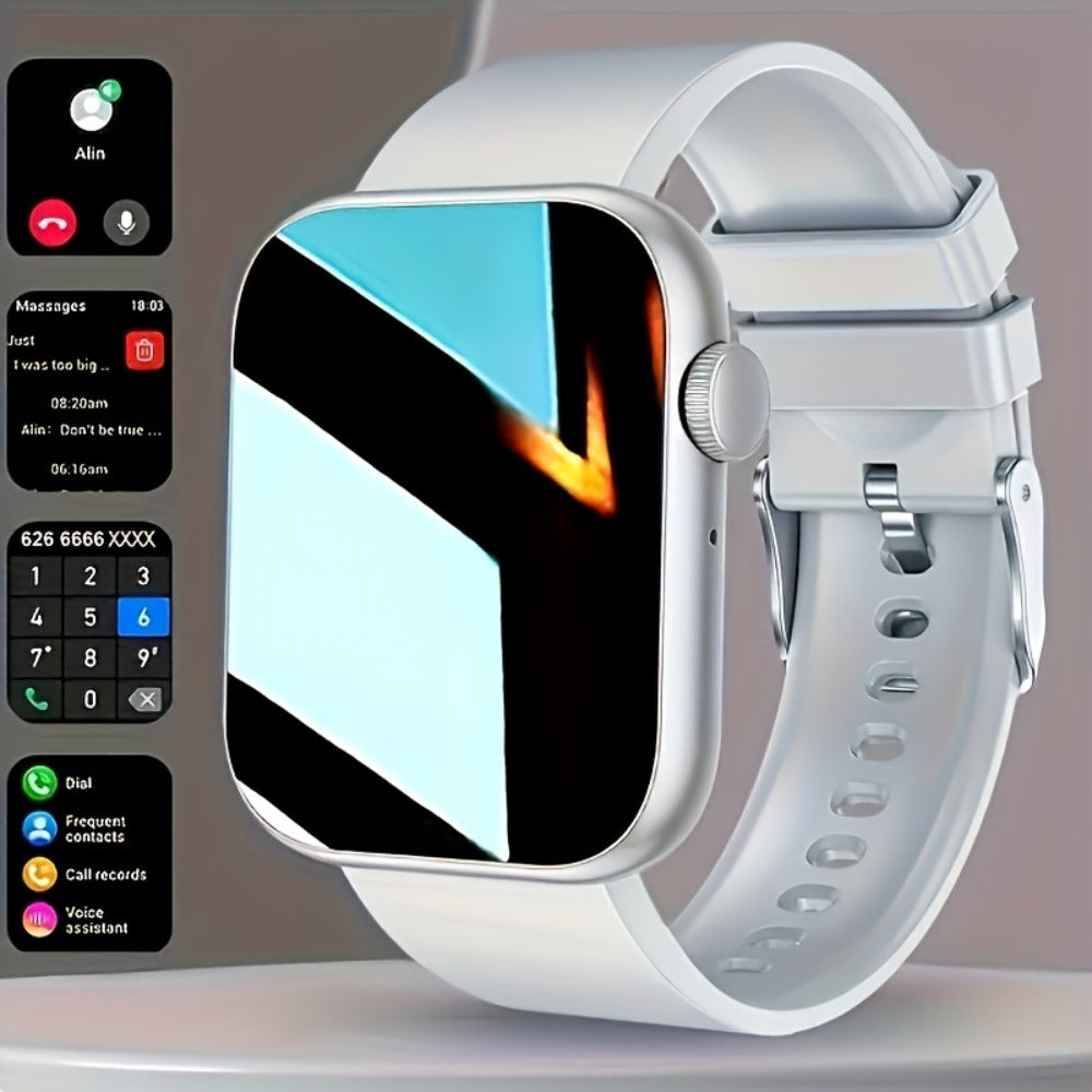 Smart Watch 1.83-Inch Edge-to-Edge Touch Display with Custom Faces, Calling and Black or Pink Bands