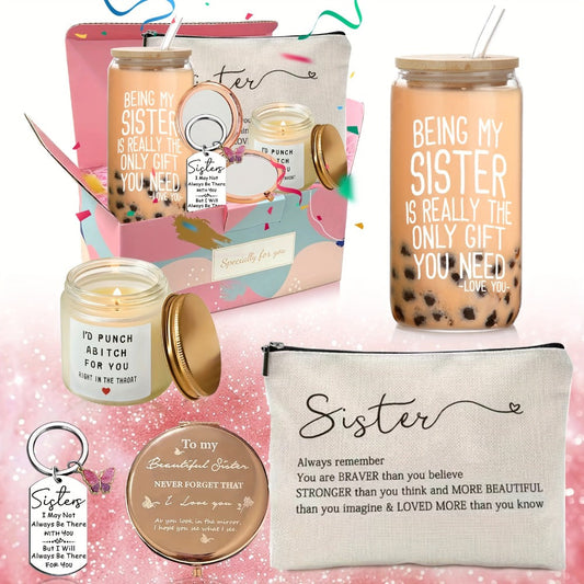 Sister Gifts from Sister – Best Sister Ever Gift Set, Thoughtful Birthday Gifts for Little Sister, Christmas & Halloween Gift Ideas for Sisters