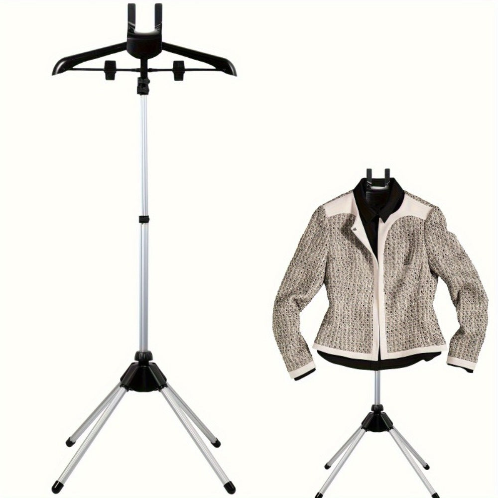 Clothes Drying Rack Foldable Height Adjustable Telescopic Ironing Rack, Aluminum Alloy Garment Rack with 360° Rotating Arm, Multi-Layer Hanging Drying Stand, Space-Saving Laundry Rack for Home Bedroom