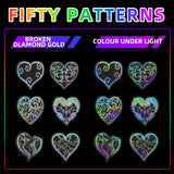 Love Laser Stickers 50pcs