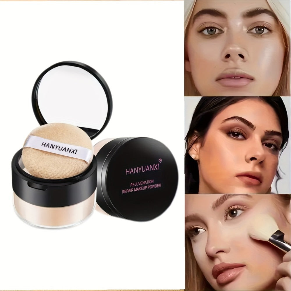 BB Cream Foundation and Setting Powder Set with Brush, Powder Puff and Three Source-Labeled Shades