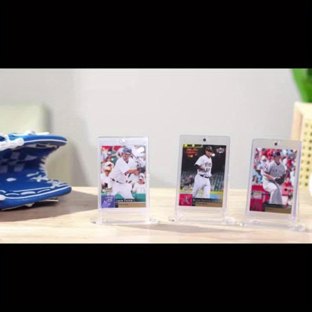 30pt Magnetic Card Holders 30/60 Pack – Clear Hard Plastic One-Touch Trading Card Cases, Protective Display Holders for Baseball, Sports