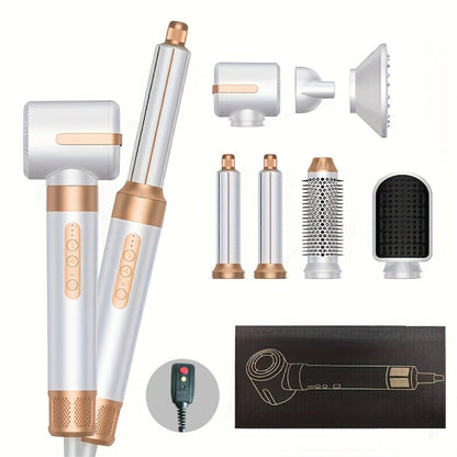7-in-1 Hot Air Brush Hair Styling Tool with 110,000 RPM Motor, Diffuser and Attachment Set