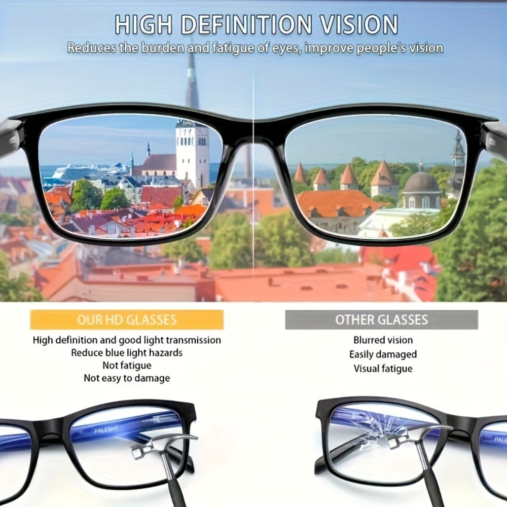 Reading Glasses – Twelve-Pair Blue-Light Reader Bulk Set with Anti-Glare Lens Feature for Home and Office
