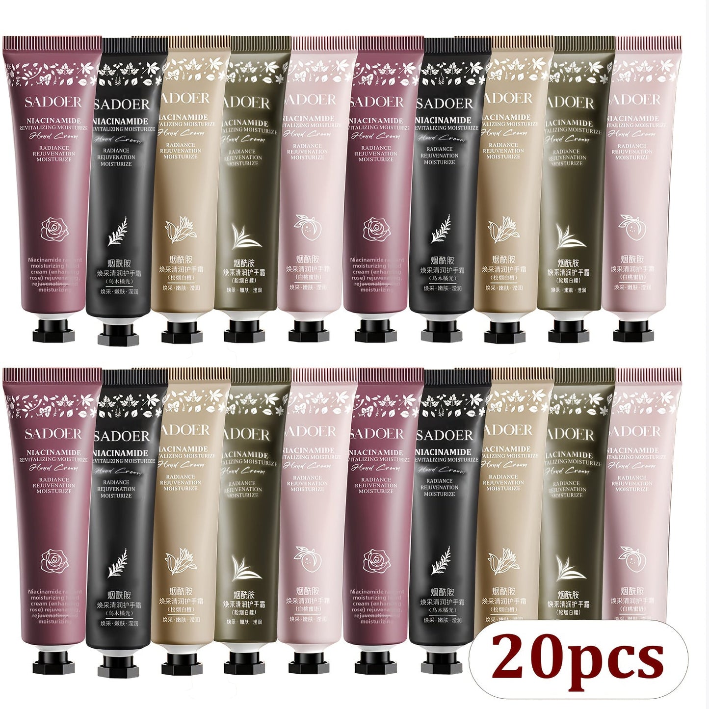 Travel Size Hand Cream Set 10 20 30pcs Scented Moisturizing Lotion — Deep Hydration for Dry Cracked Hands & Body, Nourishing Portable Mini Hand Lotion Gift Set for Women Men Fall Winter Holiday