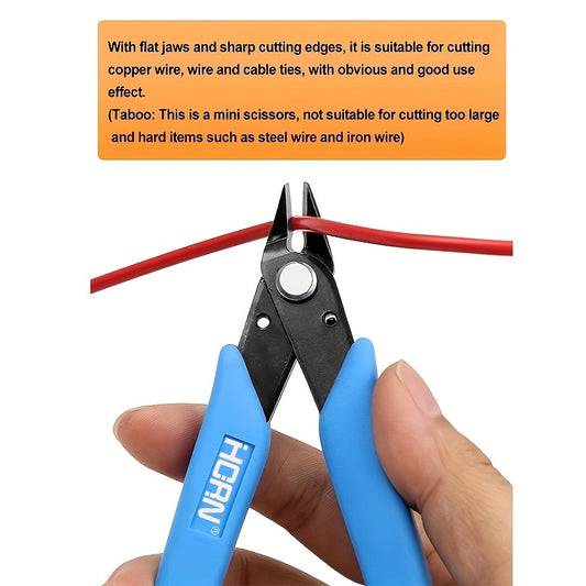 Flush Cut Wire Cutters 5-Inch Precision Micro Nippers – Durable Rust-Resistant Steel, for Electronics Zip Ties Crafts Model Kits PCB Wiring (5pc or 10pc Set)