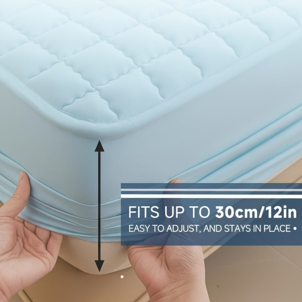 Fitted Mattress Protector with Deep Pocket in Twin, Full, Queen and King Sizes and Multiple Colors