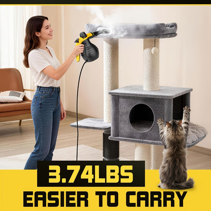 Steam Cleaner 11-in-1 Corded Handheld Kit with Long Hose, Detail Brushes and Window Cleaning Attachment