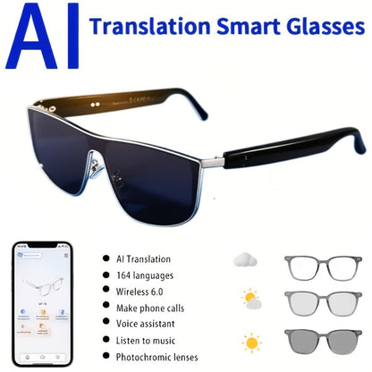 Smart Glasses Translation Eyewear with 160 Listed Languages, Open-Ear Audio and Four Frame Options