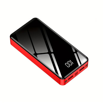 Power Bank 50000mAh 22.5W Two-Way Charging with Dual Input/Output and Digital Display in Black or Red