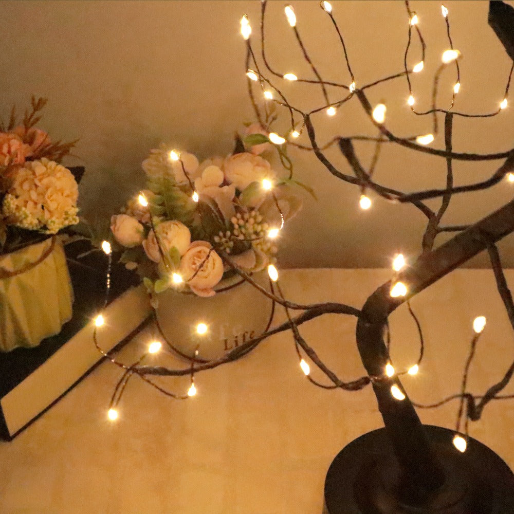 LED Tabletop Tree Light 20 Inch, 108 LED Fairy Lighted Branch Tree Lamp with 8 Lighting Modes & Timer