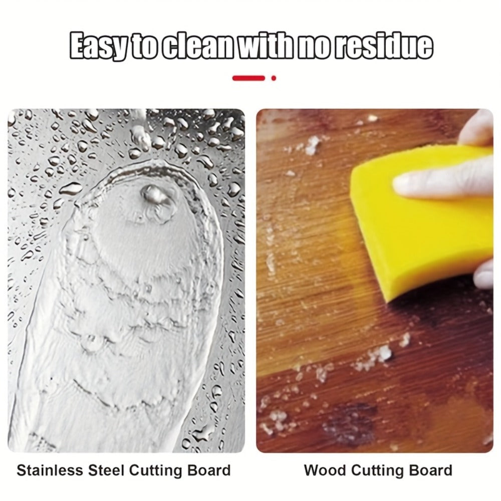 Cutting Board Three-Piece Stainless Steel Set with Rounded Corners, Carry Handles and Three Sizes