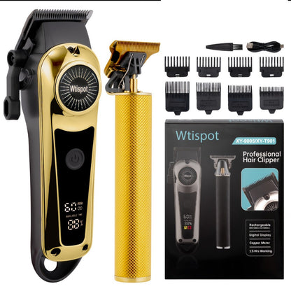 Cordless Hair Clipper & Beard Trimmer Set for Men — USB Rechargeable with Battery Indicator, 4 Comb Attachments, Professional Home Barber Kit for Hair Cutting & Grooming, Travel-Ready Gift for Men