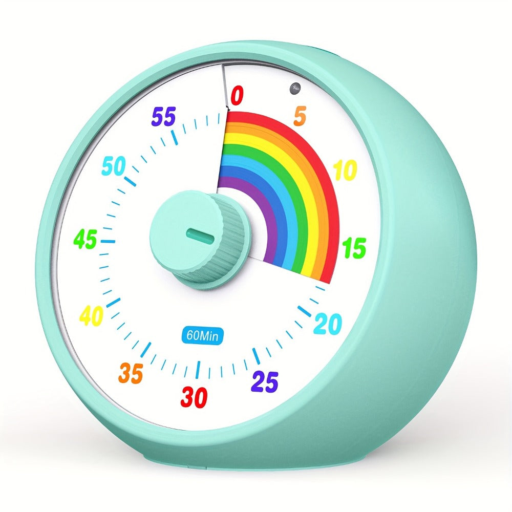 Visual Countdown Timer 60 Minute – Silent Operation Time Management Clock for Classroom, Office, Kitchen & Desktop, Multiple Colors Available