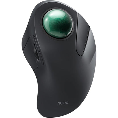 Wireless Ergonomic Trackball Mouse, Rechargeable Bluetooth & 2.4G, 44mm Index Finger Rollerball, 5 DPI Levels, 60-Day Battery, Compatible with PC, Laptop, Mac – Green/Black