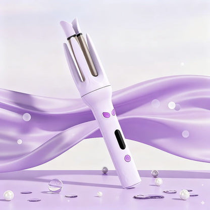 Automatic Rotating Curling Wand Hair Styling Tool with 150-210 C Settings and Three Color Options