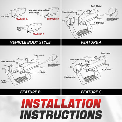 Aluminum Side Step Pad for Truck SUV – Universal Fit, 350 lbs Capacity, Non-Slip, Fits Chevy GMC Ford Dodge Ram Toyota Nissan Pickup, 2 or 4 PCS