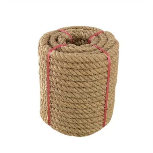 Manila Rope Natural Jute Twisted Hemp Rope – 3/4" 1" 1-1/4" 1.5" Thick Heavy Duty Outdoor Rope for Swing Bed Hammock Railing Crafts Tug of War Landscaping Gardening Bundling Home Decor