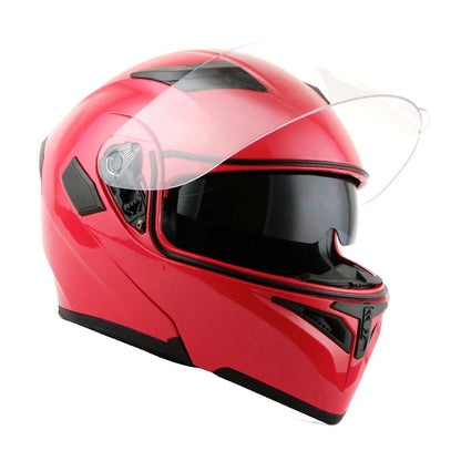 Motorcycle Modular Full Face Helmet Flip Up Dual Visor Inner Smoked Shield Lightweight Aerodynamic Thermoplastic Shell Removable Washable Interior for Men Women, Multiple Colors S M L XL