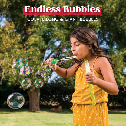 24-Pack Giant Bubble Wand Set with 14.6 Inch Wands in Six Colors for Outdoor Party Activities