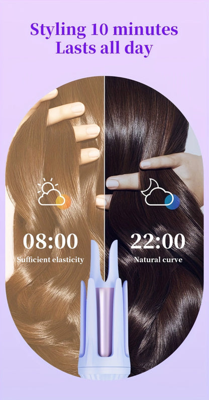 Dual-Slot 32mm Curling Iron with 30-Minute Auto Shutoff, C301 Stand and Purple or Pink Finish
