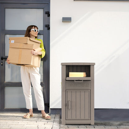 Lockable Outdoor Storage Box weather-ready Package Delivery Porch with 2 Exact Source Checkout Options