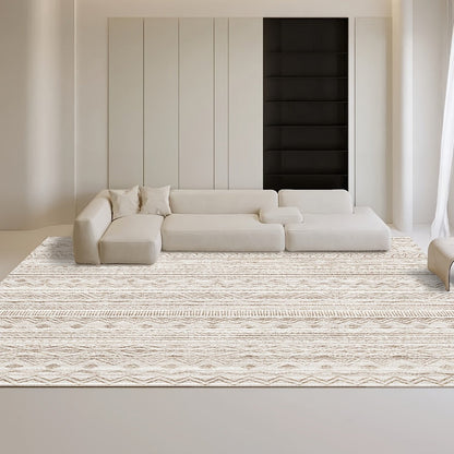 Moroccan and Boho Low-Pile Area Rug in Four Patterns with 59 x 82.6-Inch to 106.2 x 141.7-Inch Sizes