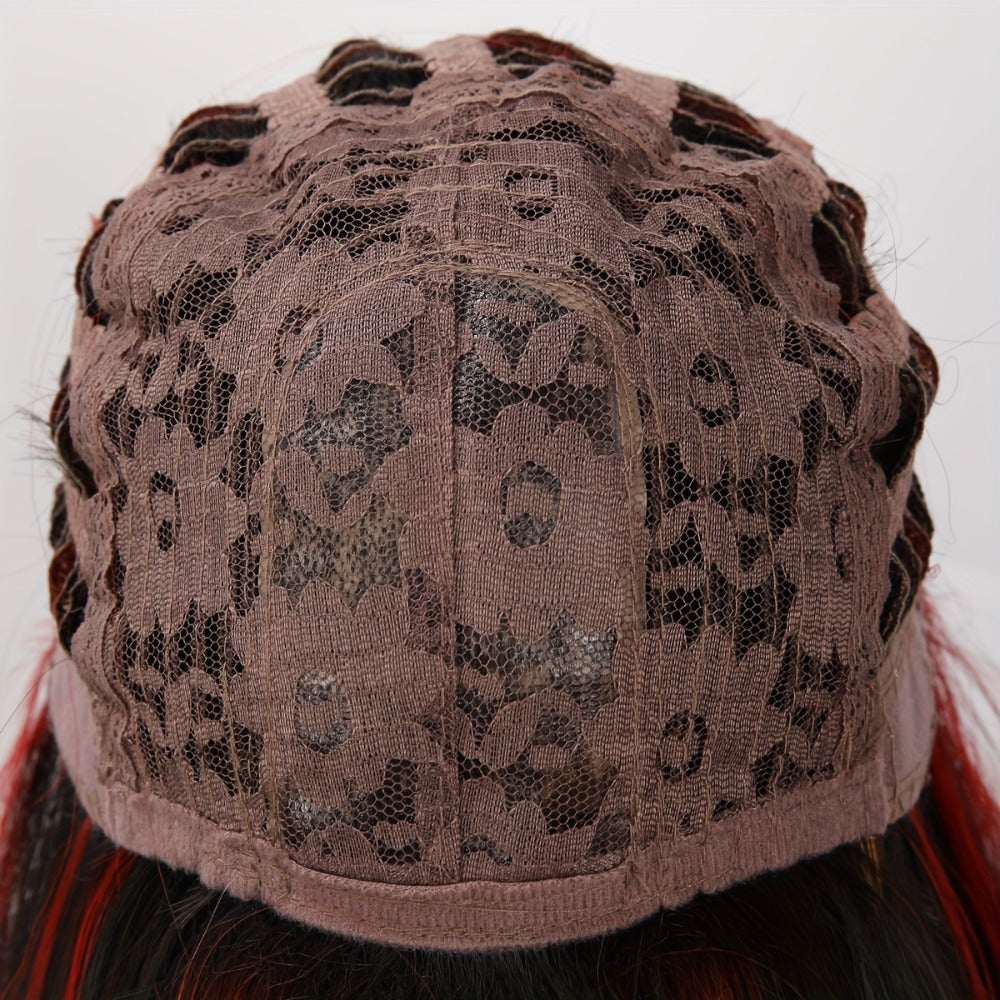 Synthetic Wig 24-Inch Mineral Green Ombre Style with Adjustable Rose Mesh Cap and Combs for Cosplay