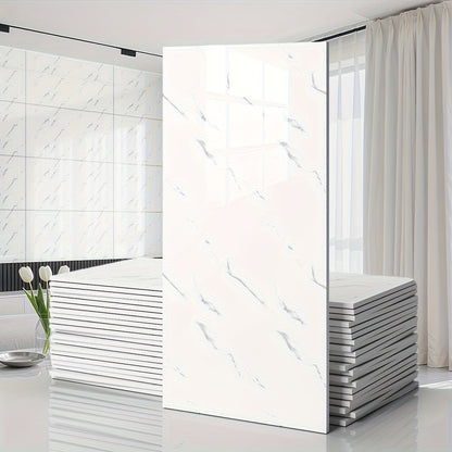 Marble-Pattern Wall Panel Set with 20- or 40-Piece Packs, Eight Codes and 11.81 x 23.6-Inch Tiles