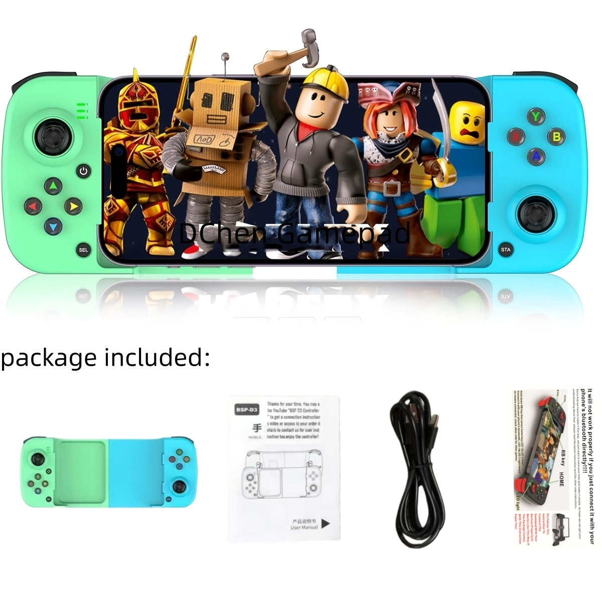 Bluetooth Wireless Gamepad Controller for iPhone Android PC Tablet Steam Deck – Rechargeable, Ergonomic Design, Multiple Colors, Compatible with PUBG COD Mobile Genshin Impact